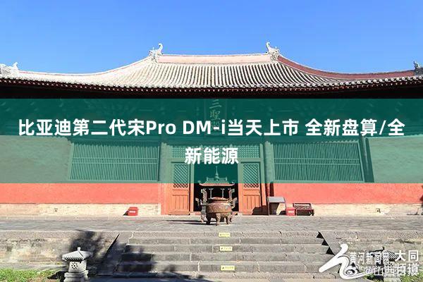 比亚迪第二代宋Pro DM-i当天上市 全新盘算/全新能源