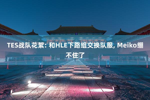 TES战队花絮: 和HLE下路组交换队服, Meiko绷不住了