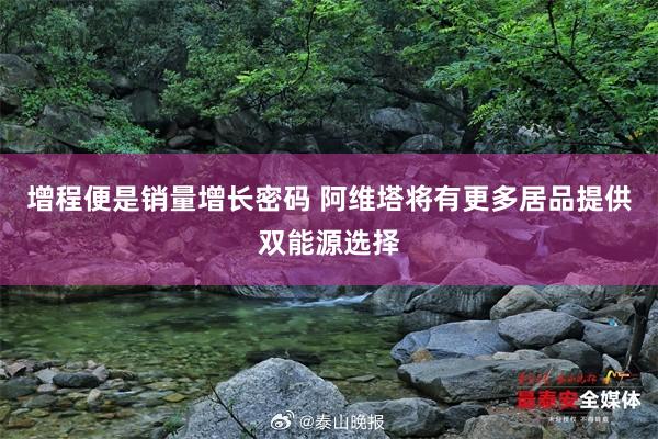 增程便是销量增长密码 阿维塔将有更多居品提供双能源选择
