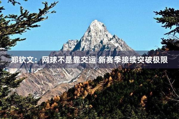 郑钦文：网球不是靠交运 新赛季接续突破极限