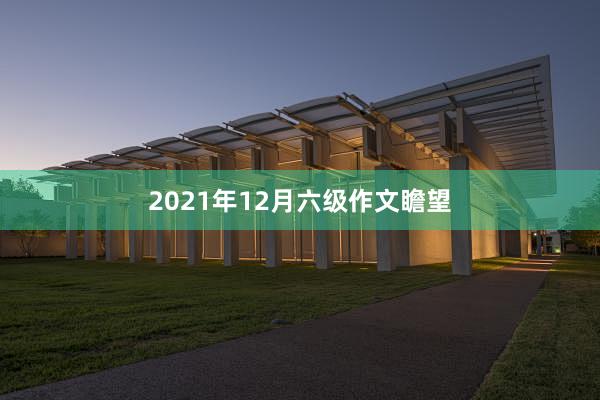 2021年12月六级作文瞻望
